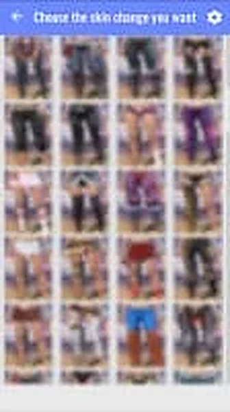 Skin Tools Pro pants and bottoms skin selection screen for Free Fire